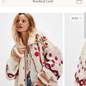 Free People Rosebud Cardi
